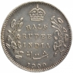 Silver Half Rupee Coin of King Edward VII of Calcutta Mint of 1909.