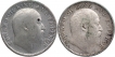 Silver Half Rupee Coins of King Edward VII of Bombay Mint of 1910.