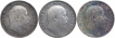 Silver Half Rupee Coins of King Edward VII of Calcutta Mint of 1910.