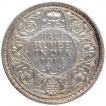 Silver Half Rupee Coin of King George V of Bombay Mint of 1914.