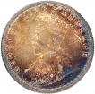 Silver Half Rupee Coin of King George V of Bombay Mint of 1917.