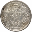 Silver Half Rupee Coin of King George V of Calcutta Mint of 1921.