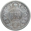 Silver Half Rupee Coin of King George V of Calcutta Mint of 1925.