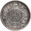 Silver Half Rupee Coin of King George V of Calcutta Mint of 1927.