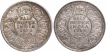 Silver Half Rupee Coins of King George V of Calcutta and Bombay Mint of 1936.