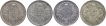 Silver Half Rupee Coins of King George VI of Bombay Mint of 1943.