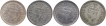 Silver Half Rupee Coins of King George VI of Bombay Mint of 1943.