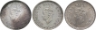 Silver Half Rupee Coins of King George VI of Lahore Mint of 1945.