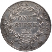 Silver One Rupee Coin of King William IIII of Bombay Mint of 1835.