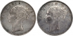 Silver One Rupee Coins of Victoria Queen of Bombay Mint of 1840.