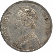 Silver One Rupee Coin of Victoria Queen of Calcutta Mint of 1862.