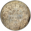 Silver One Rupee Coin of Victoria Queen of Calcutta Mint of 1862.