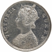 Silver One Rupee Coin of Victoria Queen of Bombay Mint of 1862.