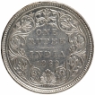 Silver One Rupee Coin of Victoria Queen of Bombay Mint of 1862.