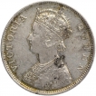 Silver One Rupee Coin of Victoria Queen of Bombay Mint of 1862.