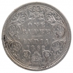 Silver One Rupee Coin of Victoria Queen of Bombay MInt of 1862.