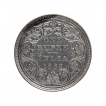 Silver One Rupee Coin of Victoria Queen of Bombay Mint of 1862.