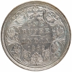 Silver One Rupee Coin of Victoria Queen of Bombay Mint of 1862.