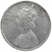 Silver One Rupee Coin of Victoria Queen of Bombay Mint of 1862.