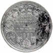 Silver One Rupee Coin of Victoria Queen of Bombay Mint of 1862.