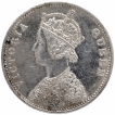 Silver One Rupee Coin of Victoria Queen of Bombay Mint of 1874.