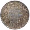 Silver One Rupee Coin of Victoria Empress of Bombay Mint of 1878.