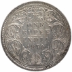 Silver One Rupee Coin of Victoria Empress of Bombay Mint of 1879.