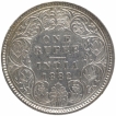 Silver One Rupee Coin of Victoria Empress of Calcutta Mint of 1882.