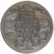 Silver One Rupee Coin of Victoria Empress of Bombay Mint of 1882.