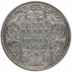 Silver One Rupee Coin of Victoria Empress of Bombay Mint of 1883.