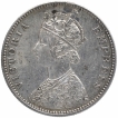 Silver One Rupee Coin of Victoria Empress of Bombay Mint of 1883.