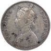 Silver One Rupee Coin of Victoria Empress of Bombay Mint of 1883