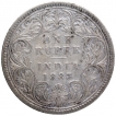 Silver One Rupee Coin of Victoria Empress of Bombay Mint of 1883.