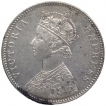 Silver One Rupee Coin of Victoria Empress of Bombay Mint of 1885.