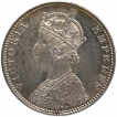 Silver One Rupee Coin of Victoria Empress of Bombay Mint of 1888.