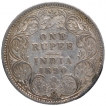 Silver One Rupee Coin of Victoria Empress of Calcutta Mint of 1890.