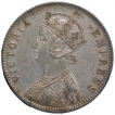 Silver One Rupee Coin of Victoria Empress of Calcutta Mint of 1890.