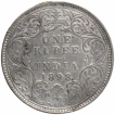 Silver One Rupee Coin of Victoria Empress of Calcutta Mint of 1898.