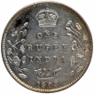 Silver One Rupee Coin of King Edward VII of Bombay Mint of 1903.