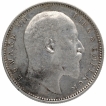 Silver One Rupee Coin of King Edward VII of Calcutta Mint of 1905.