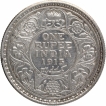 Silver One Rupee Coin of King George V of Bombay Mint of 1913.