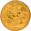 Gold Sovereign Coin of King Edward VII of Australia of 1907.