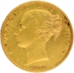 Gold Sovereign Coin of Victoria of United Kingdom.