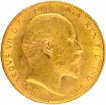 Gold Sovereign Coin of King Edward VII of United Kingdom of 1908.