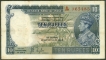 Ten Rupees Note of King George VI of 1938 Signed by J B Taylor.