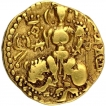 Gold Dinar Coin of Samudragupta of Gupta Dynasty of King and Queen type.