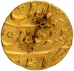 Gold Mohur Coin of Aurangzeb Alamgir of Gulbarga Mint.