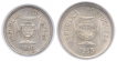 Silver Half Rupia & Rupia Coins of Portuguese Administration of Indo Portuguese.