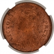 Copper Half Pice Coin of Victoria Empress of Calcutta Mint of 1894.