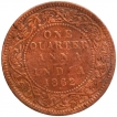 Copper One Quarter Anna Coin of Victoria Queen of Bombay Mint of 1862.